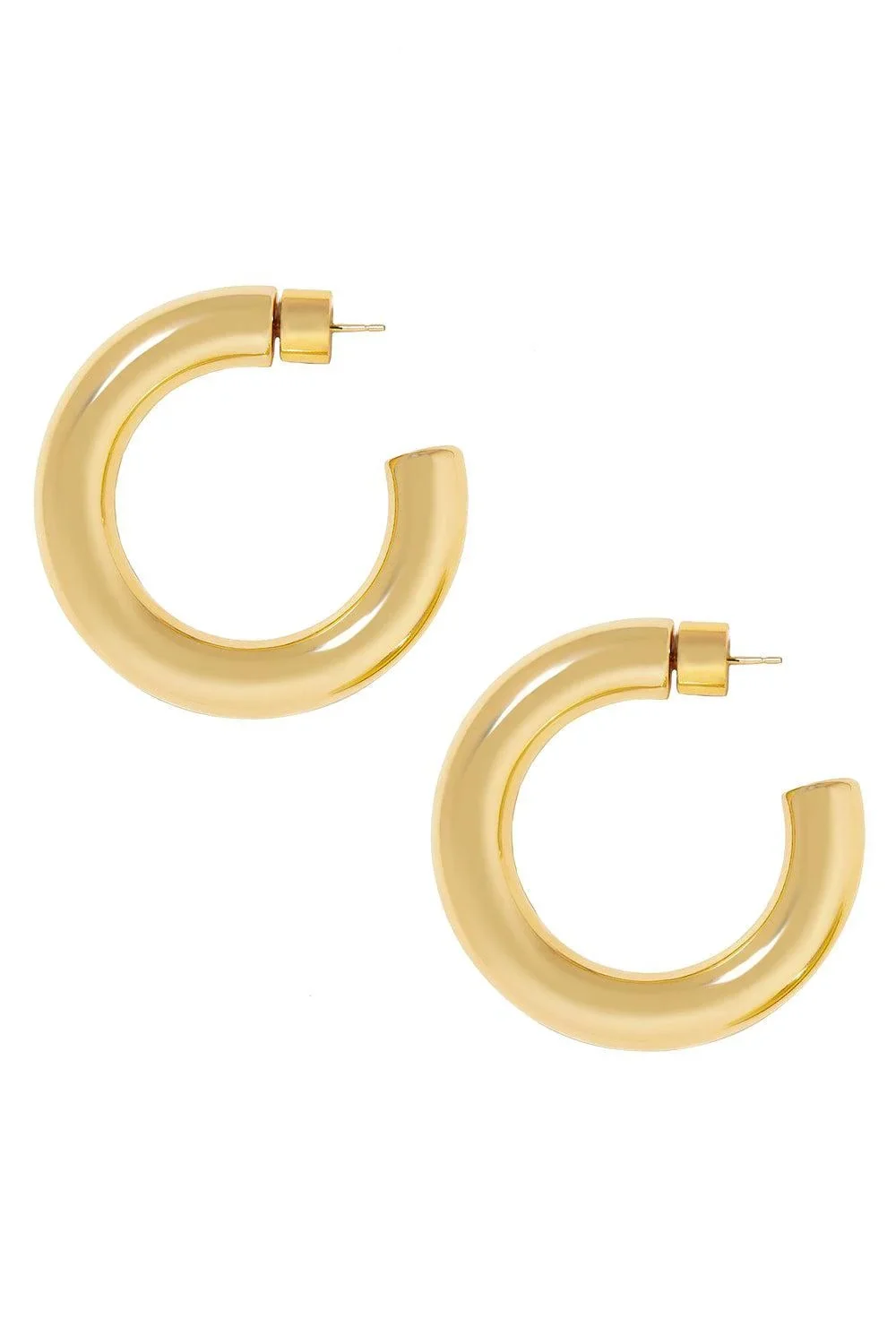 Jamma Mini Hoop Earrings - Yellow Gold - 1in Jamma Mini Hoop Earrings - Yellow Gold - 1in