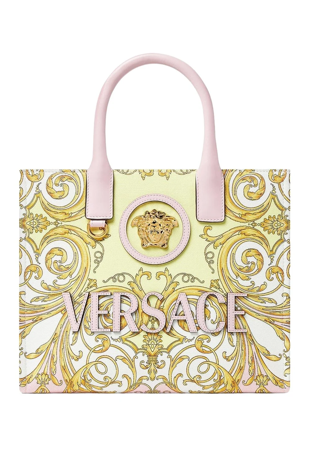 Versace La Meduse Small Tote Bag - Pastel Pink Multi