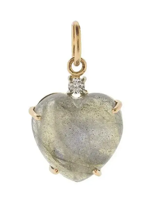 Labradorite Cabochon Heart Pendant