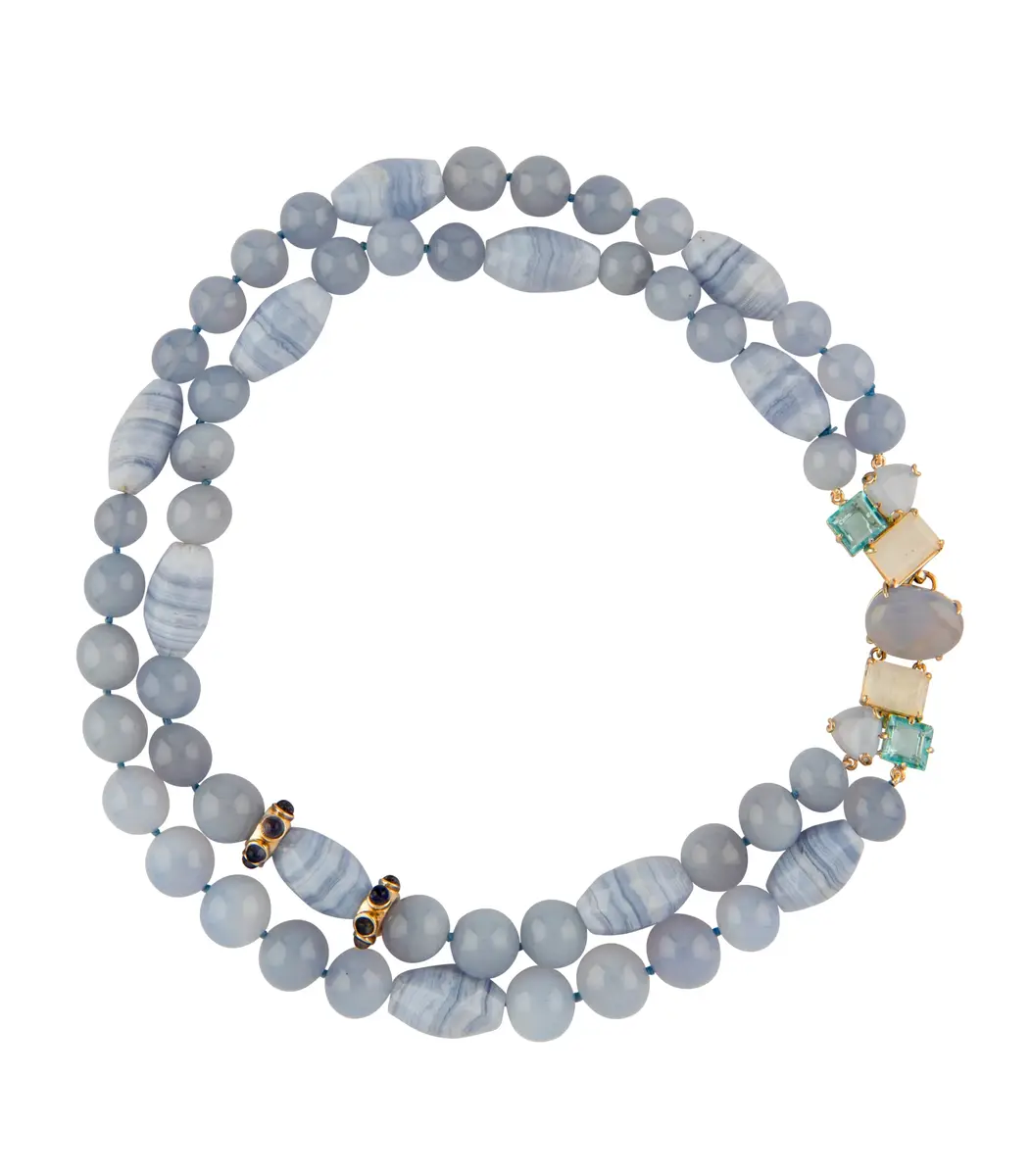 BOUNKIT JEWELRY Lace Agate Moonstone Necklace | Image 1 BOUNKIT JEWELRY Lace Agate Moonstone Necklace | Image 1