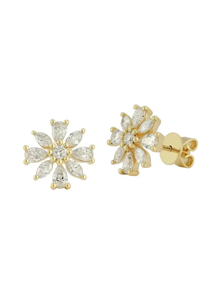 Large Alexa Jordyn Flower Stud Earrings Large Alexa Jordyn Flower Stud Earrings