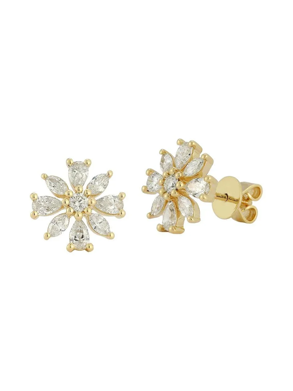DANA REBECCA DESIGNS Large Alexa Jordyn Flower Stud Earrings