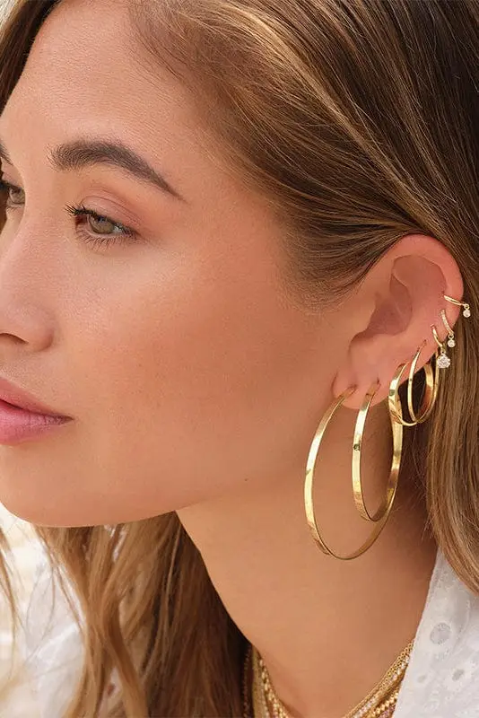 Jennifer Meyer Large Ellen Hoops | Thumbnail 2