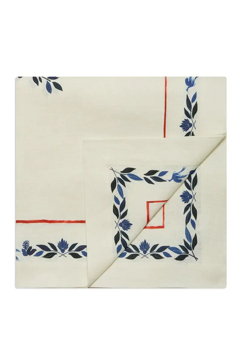 La DoubleJ Large Tablecloth - Wildbird Placee Blue