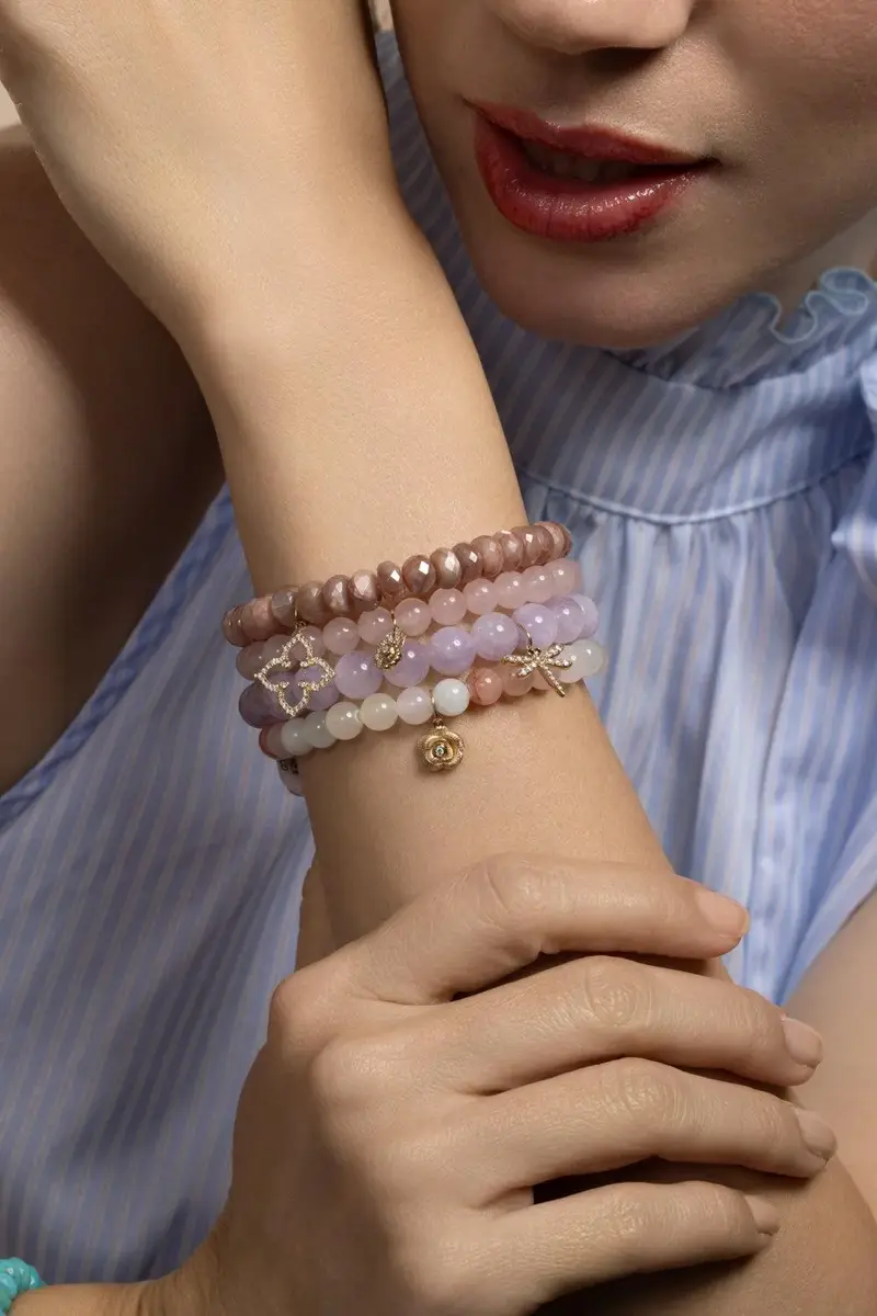 Sydney Evan Lavender Amethyst Dragonfly Charm Bracelet | Thumbnail 4