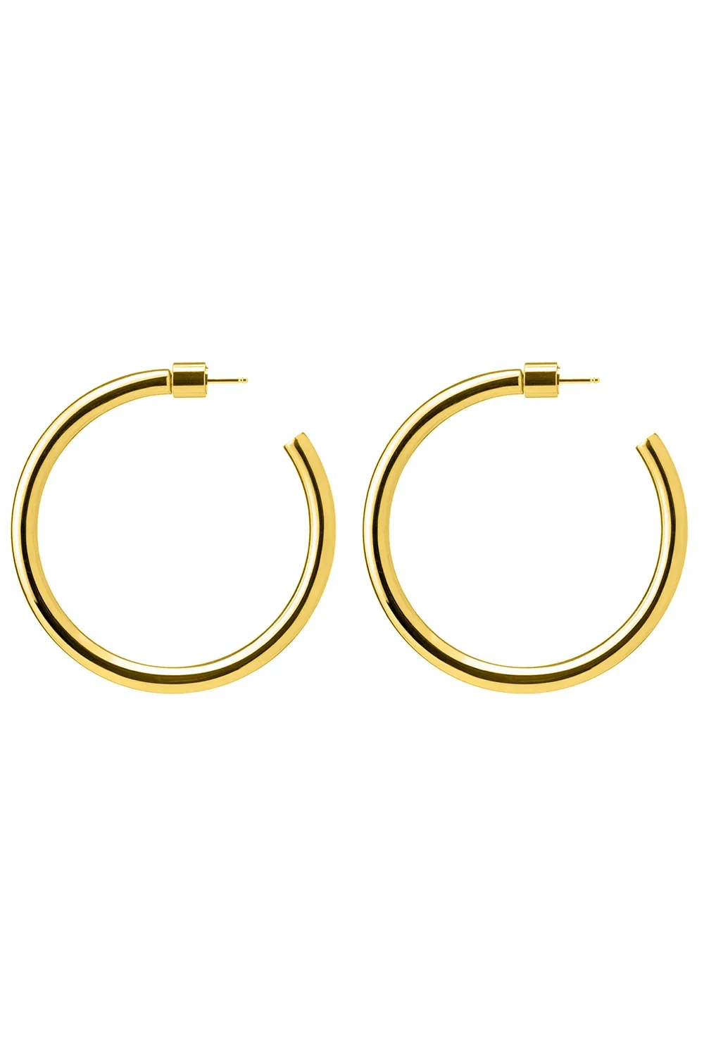 Lilly Baby Hoop Earrings - Yellow Gold - 1.5in Lilly Baby Hoop Earrings - Yellow Gold - 1.5in