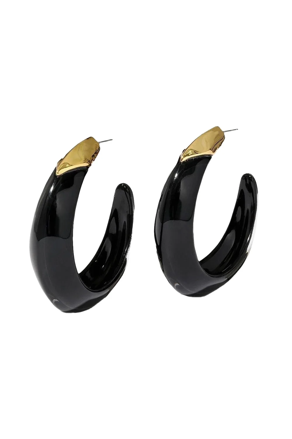 Luminous Edged Hoop Earrings Luminous Edged Hoop Earrings