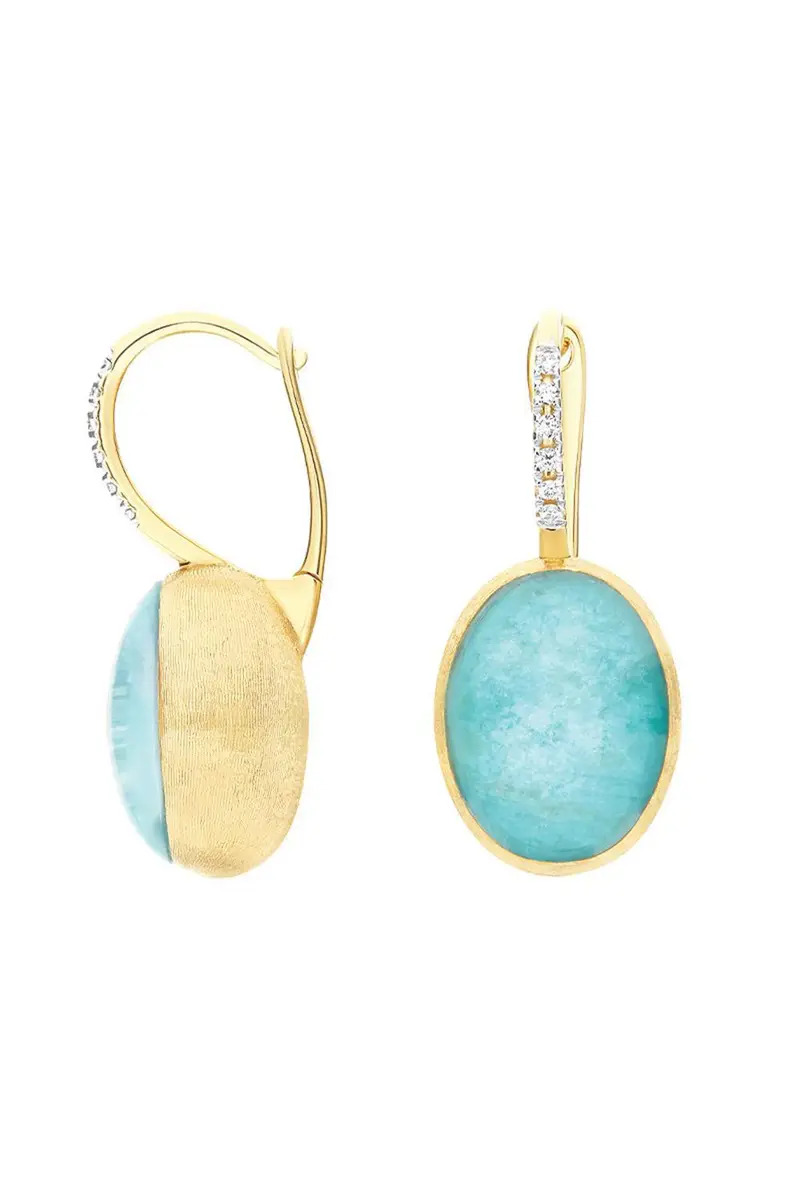 NANIS Medium "Boules" Amazonite Anice Ciliegine Earrings | Thumbnail 3 NANIS Medium "Boules" Amazonite Anice Ciliegine Earrings | Thumbnail 3
