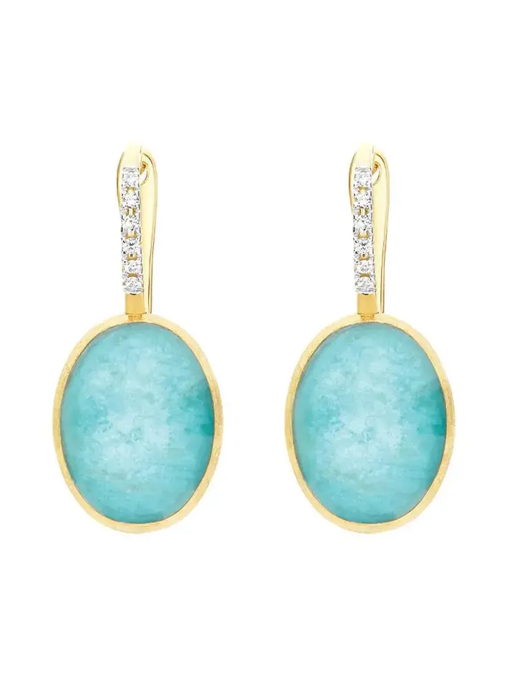 Medium "Boules" Amazonite Anice Ciliegine Earrings