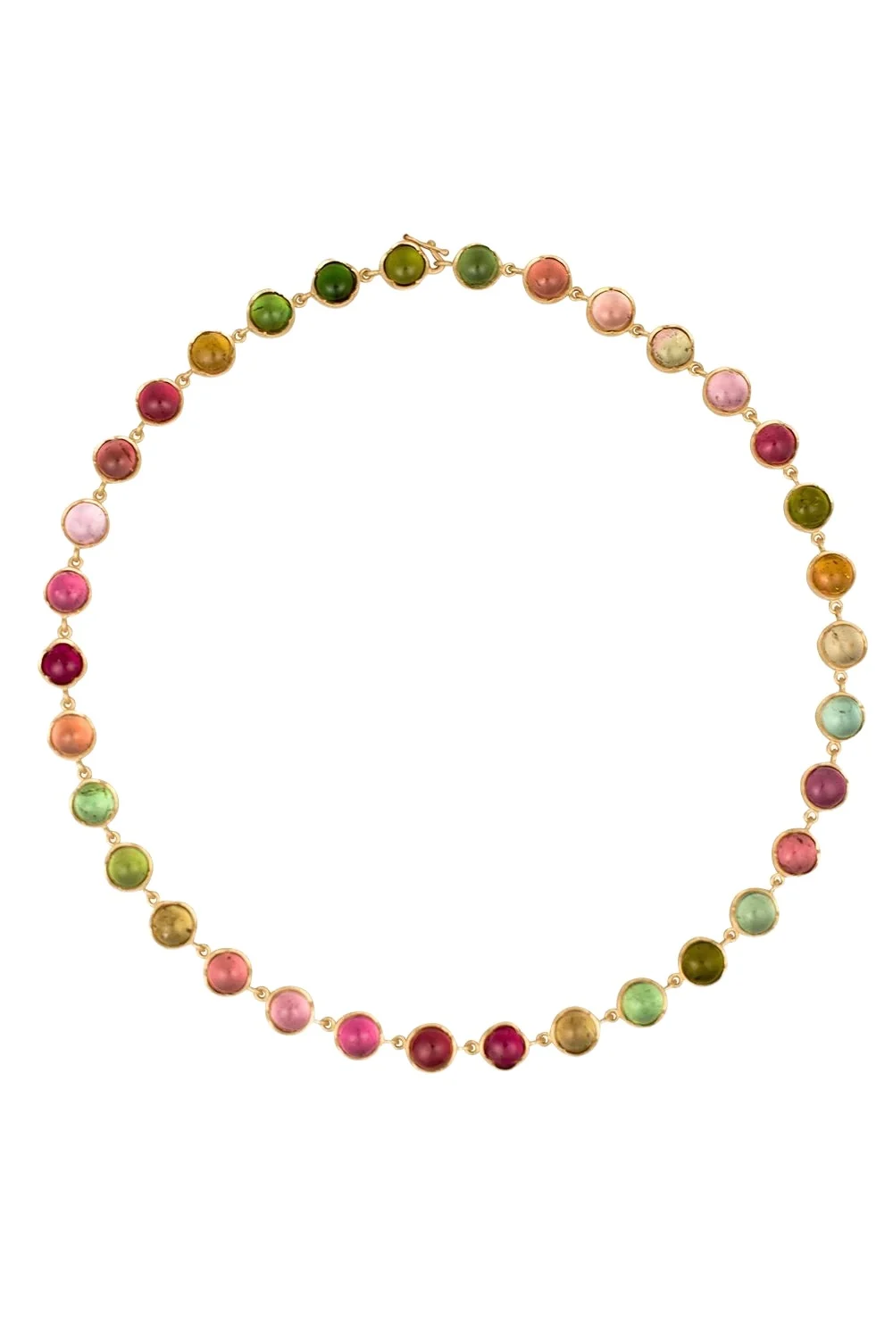 Medium Classic Link Mixed Tourmaline Necklace Medium Classic Link Mixed Tourmaline Necklace