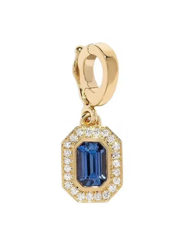 Medium Diamond Silhouette Sapphire Charm