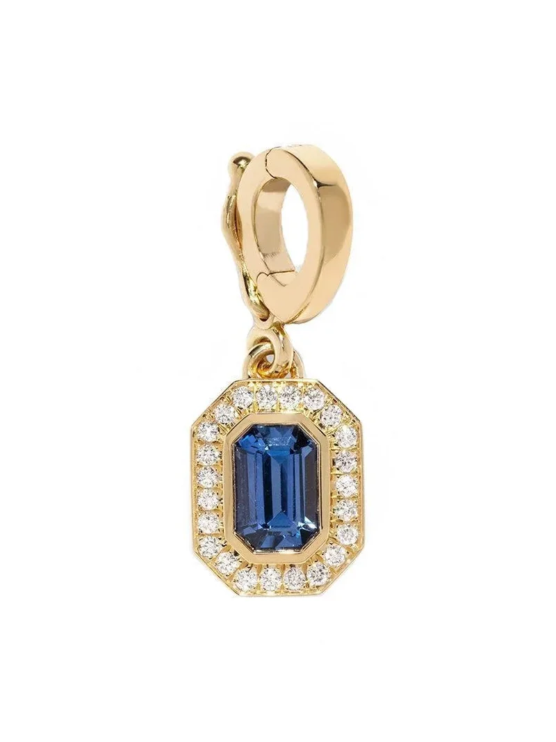 Medium Diamond Silhouette Sapphire Charm