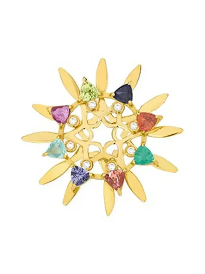 Medium Multi Sapphire Mandala Pendant Medium Multi Sapphire Mandala Pendant