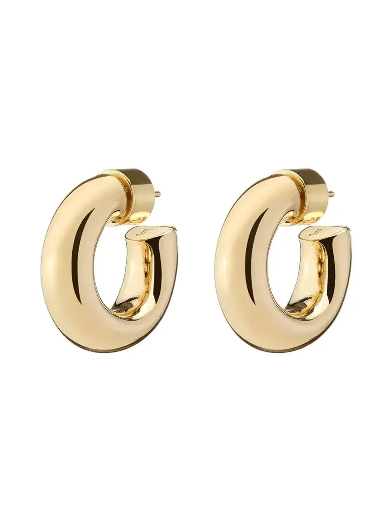 Micro Samira Huggie Earrings - Yellow Gold - 0.8in Micro Samira Huggie Earrings - Yellow Gold - 0.8in