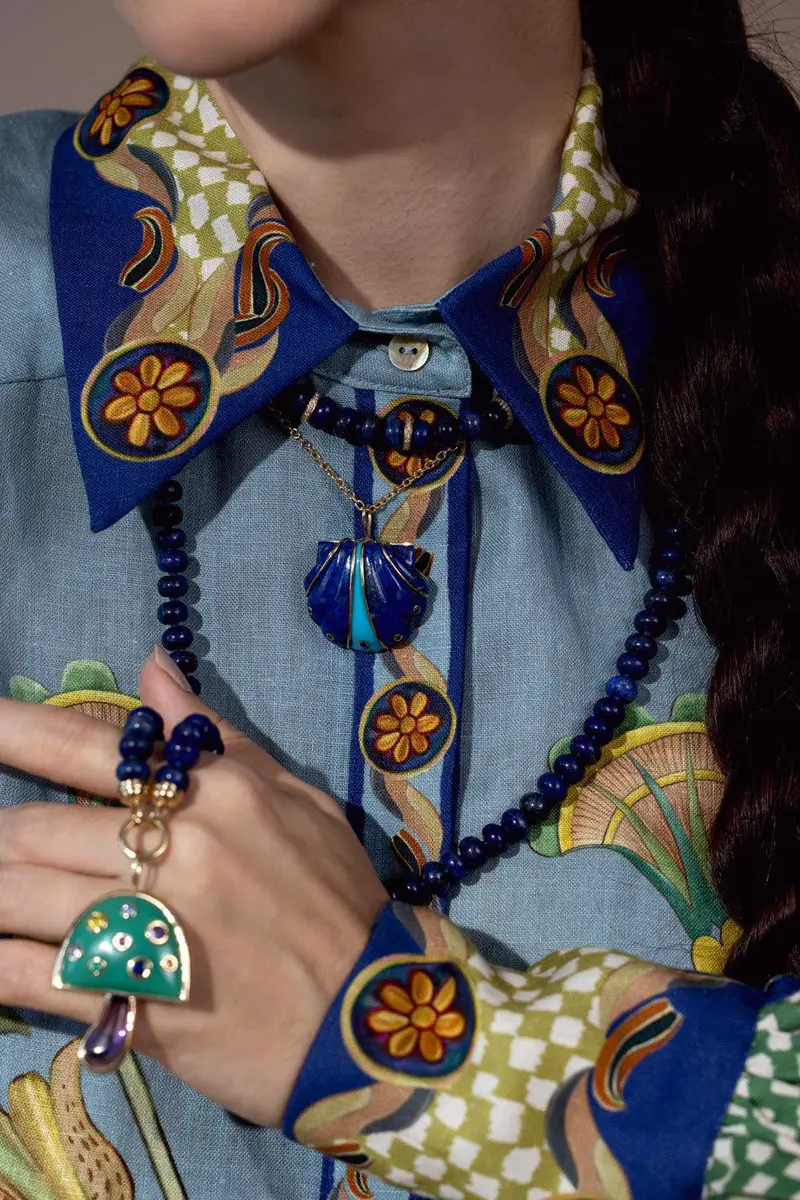 Brent Neale Mini Lapis Turquoise Shell Necklace | Thumbnail 4 Brent Neale Mini Lapis Turquoise Shell Necklace | Thumbnail 4