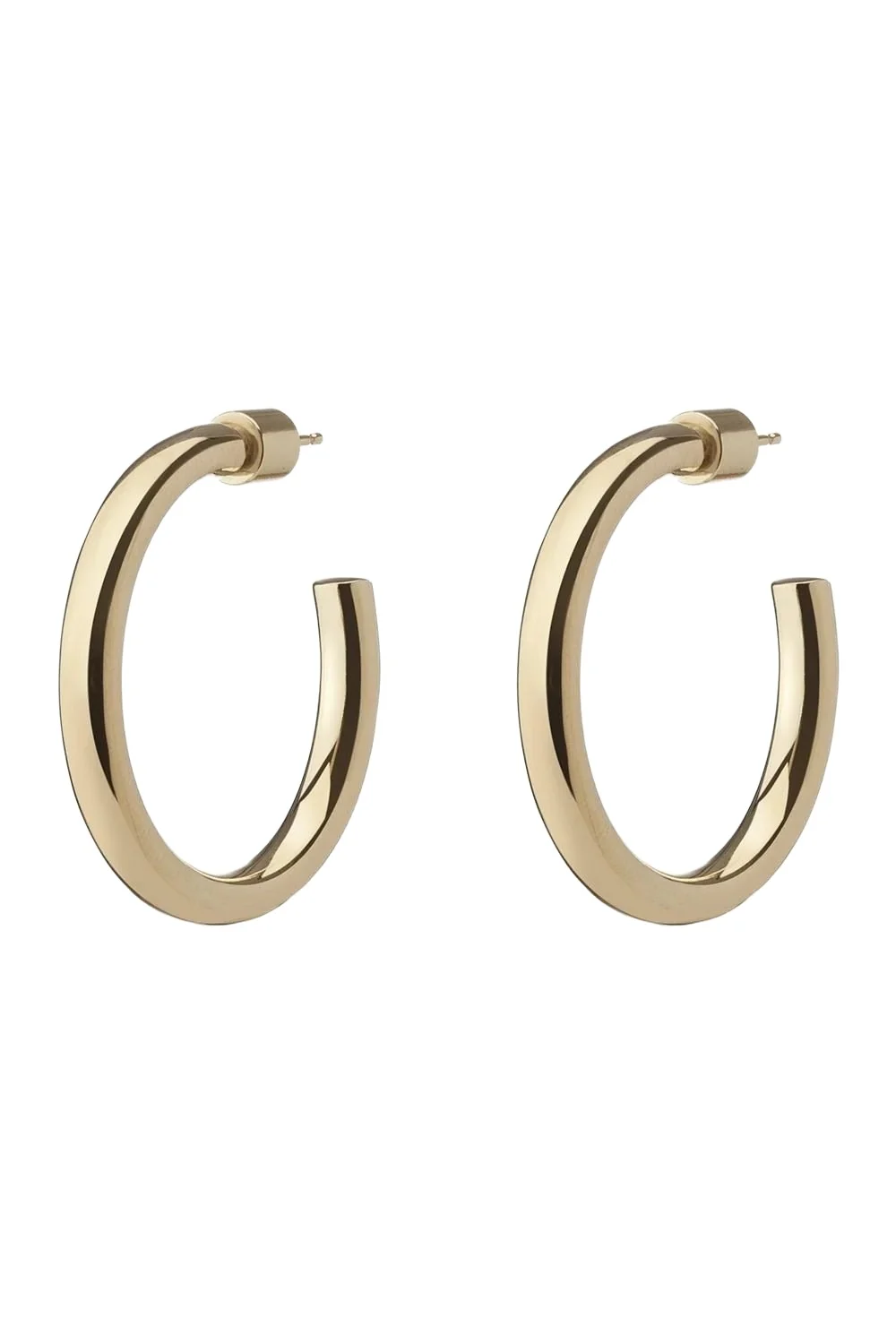 Mini Lilly Hoop Earrings - Yellow Gold - 1in