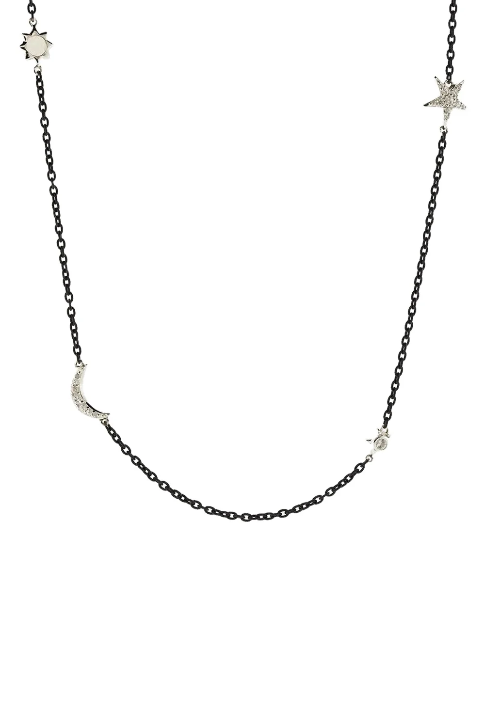 MONICA RICH KOSANN Moonstone Sun Moon Star Wrap Necklace