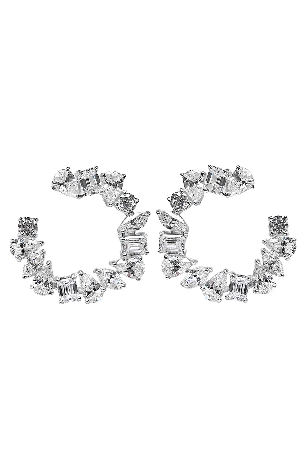FANTASIA by DESERIO Multi Shape Swirl Earrings