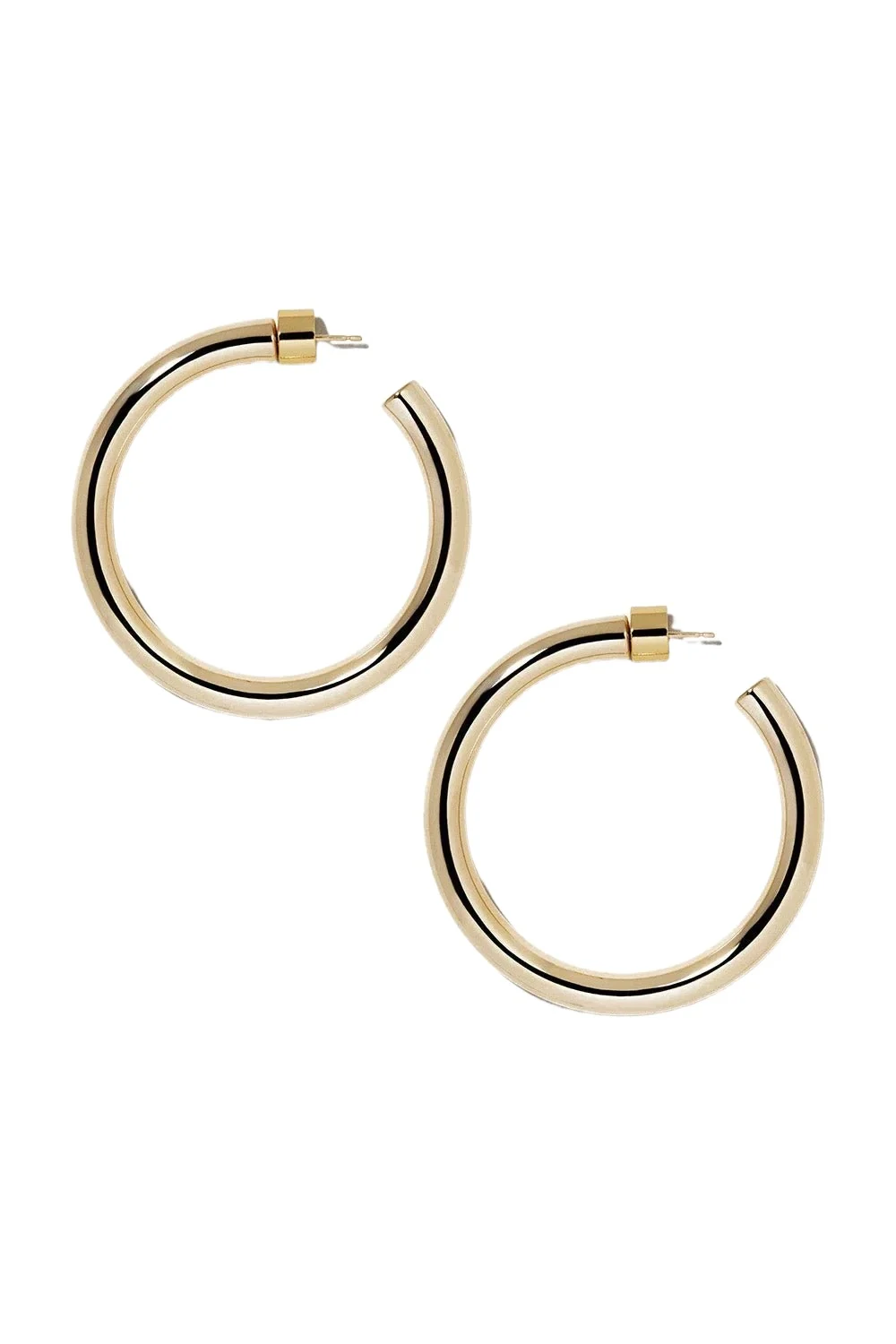 Natasha Baby Hoop Earrings - Yellow Gold - 1.5 Natasha Baby Hoop Earrings - Yellow Gold - 1.5