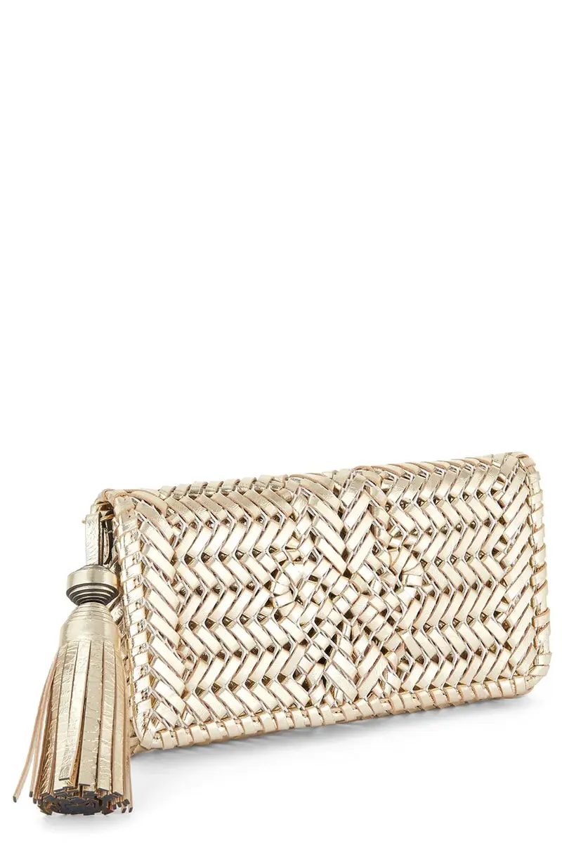 Anya Hindmarch Neeson Tassel Clutch - Platino | Thumbnail 3