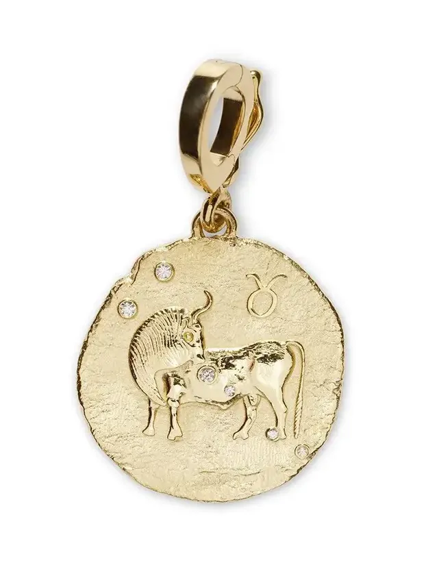 Of The Stars Taurus Small Coin Charm