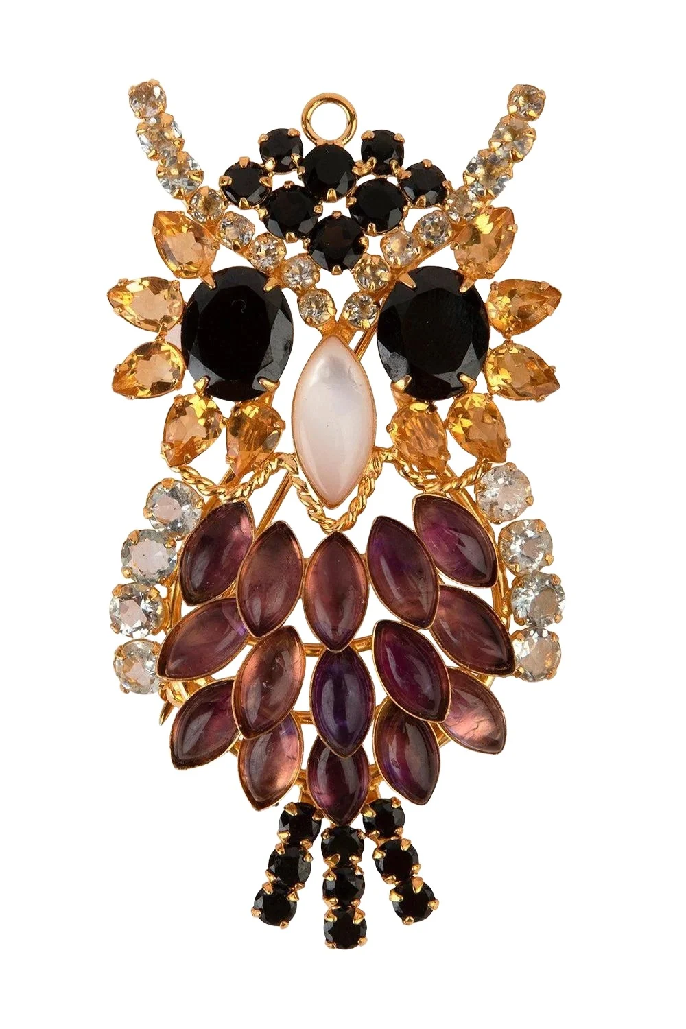 Onyx Amethyst Aquamarine Anya Pin Pendant Onyx Amethyst Aquamarine Anya Pin Pendant
