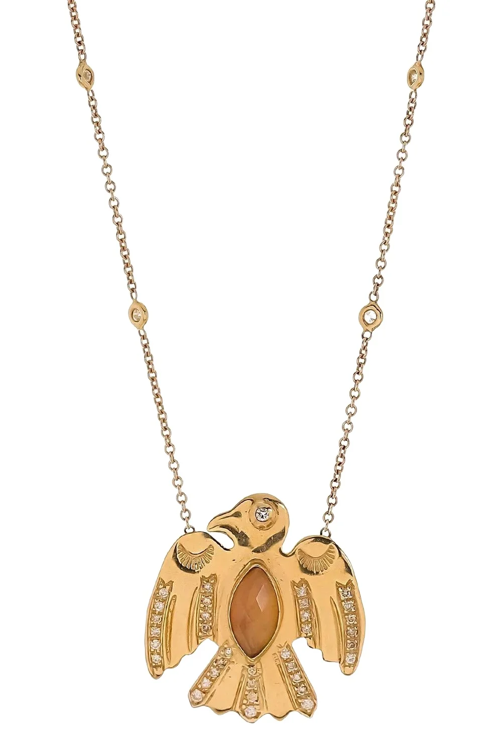 Jacquie Aiche Opal Eagle Necklace