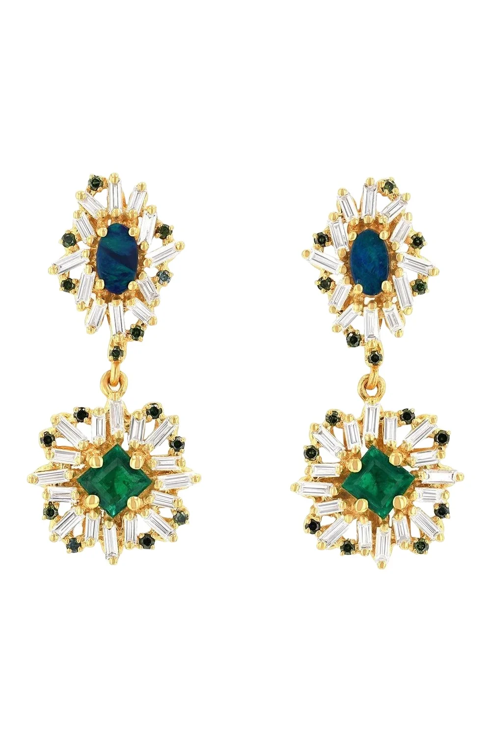Opal Emerald Mini Drop Earrings Opal Emerald Mini Drop Earrings