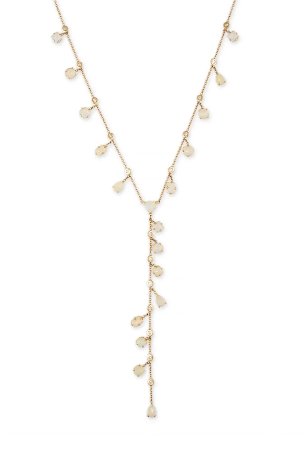 Opal Shaker Y Necklace