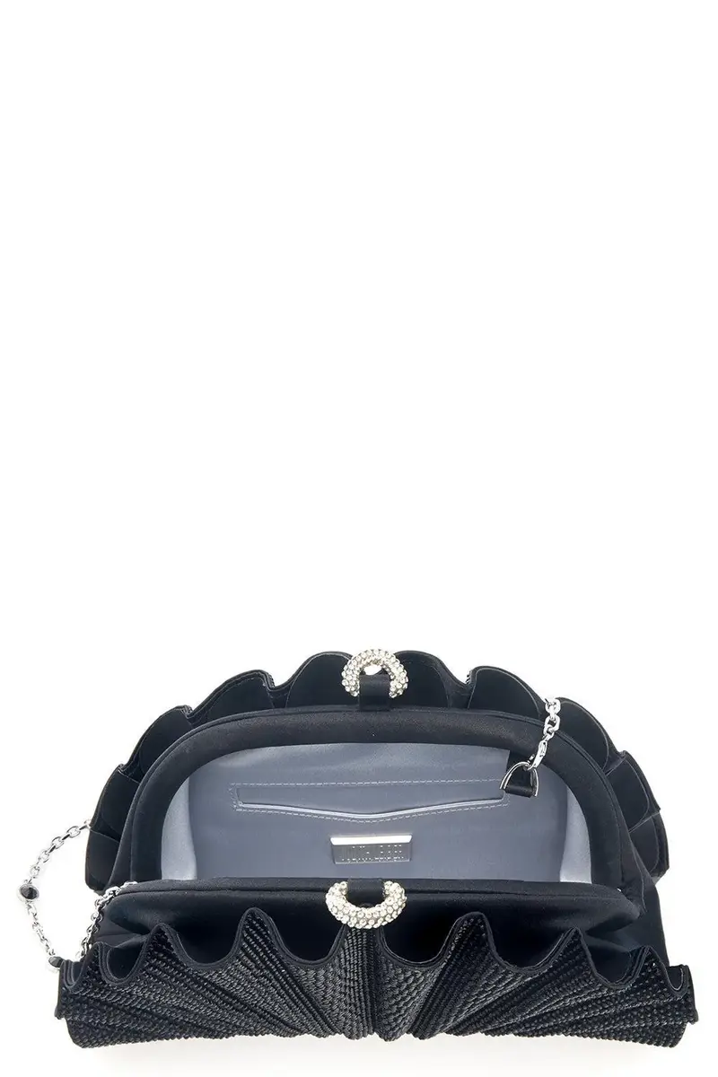 Judith Leiber Origami Fan Clutch - Jet | Thumbnail 2