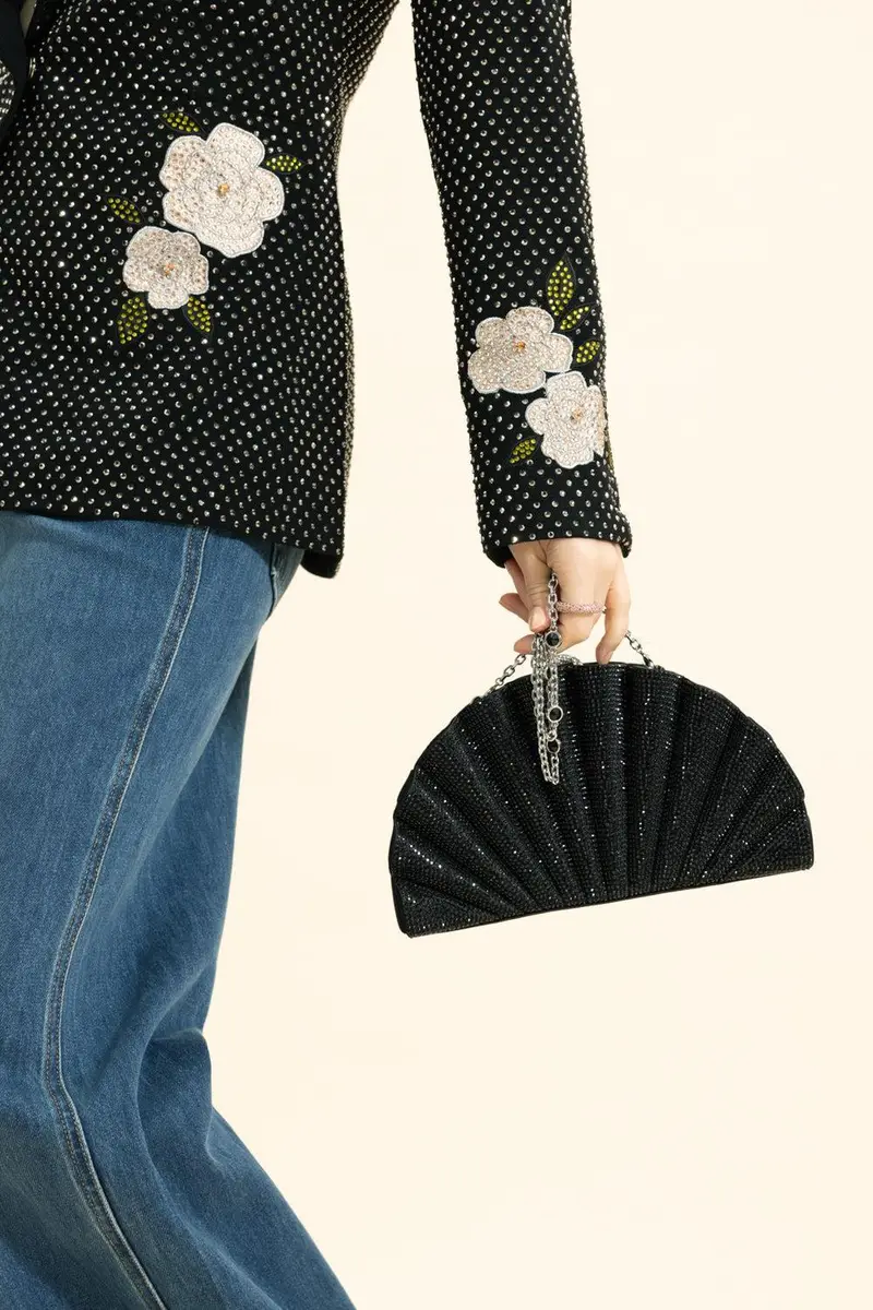 Judith Leiber Origami Fan Fullbead Clutch | Thumbnail 3