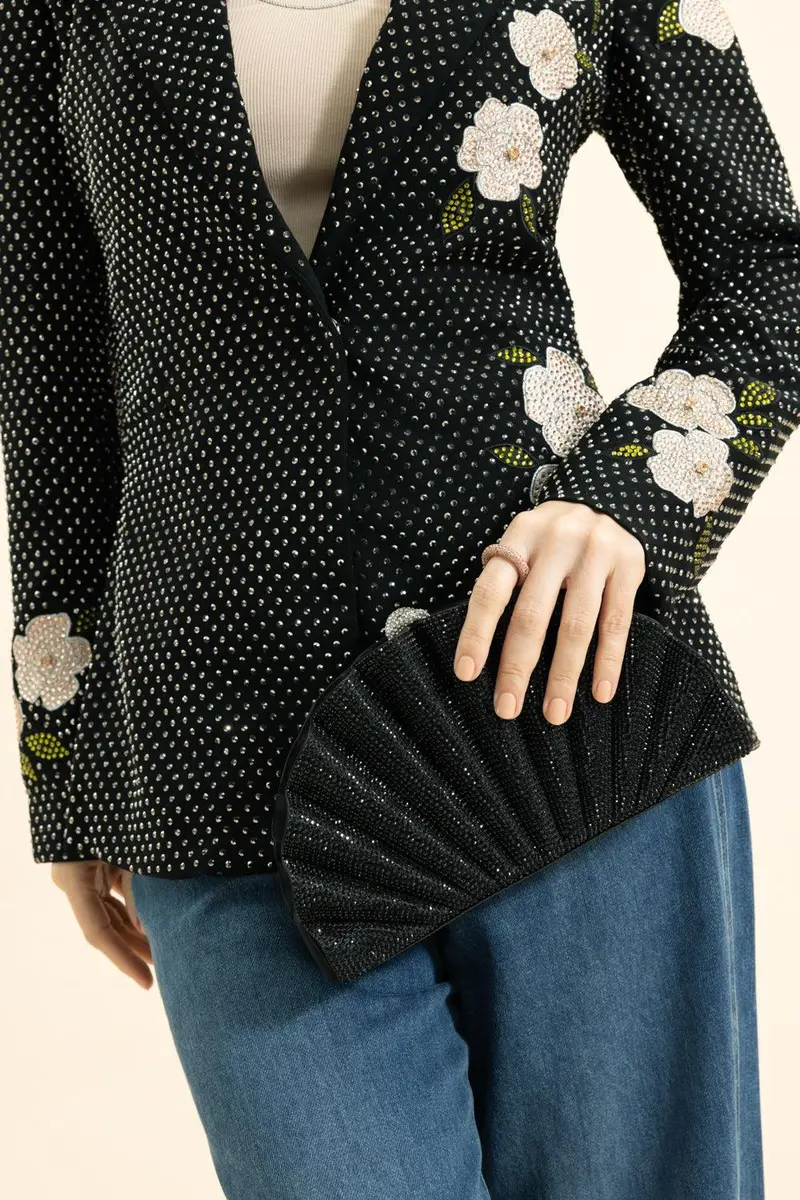 Judith Leiber Origami Fan Fullbead Clutch | Thumbnail 4
