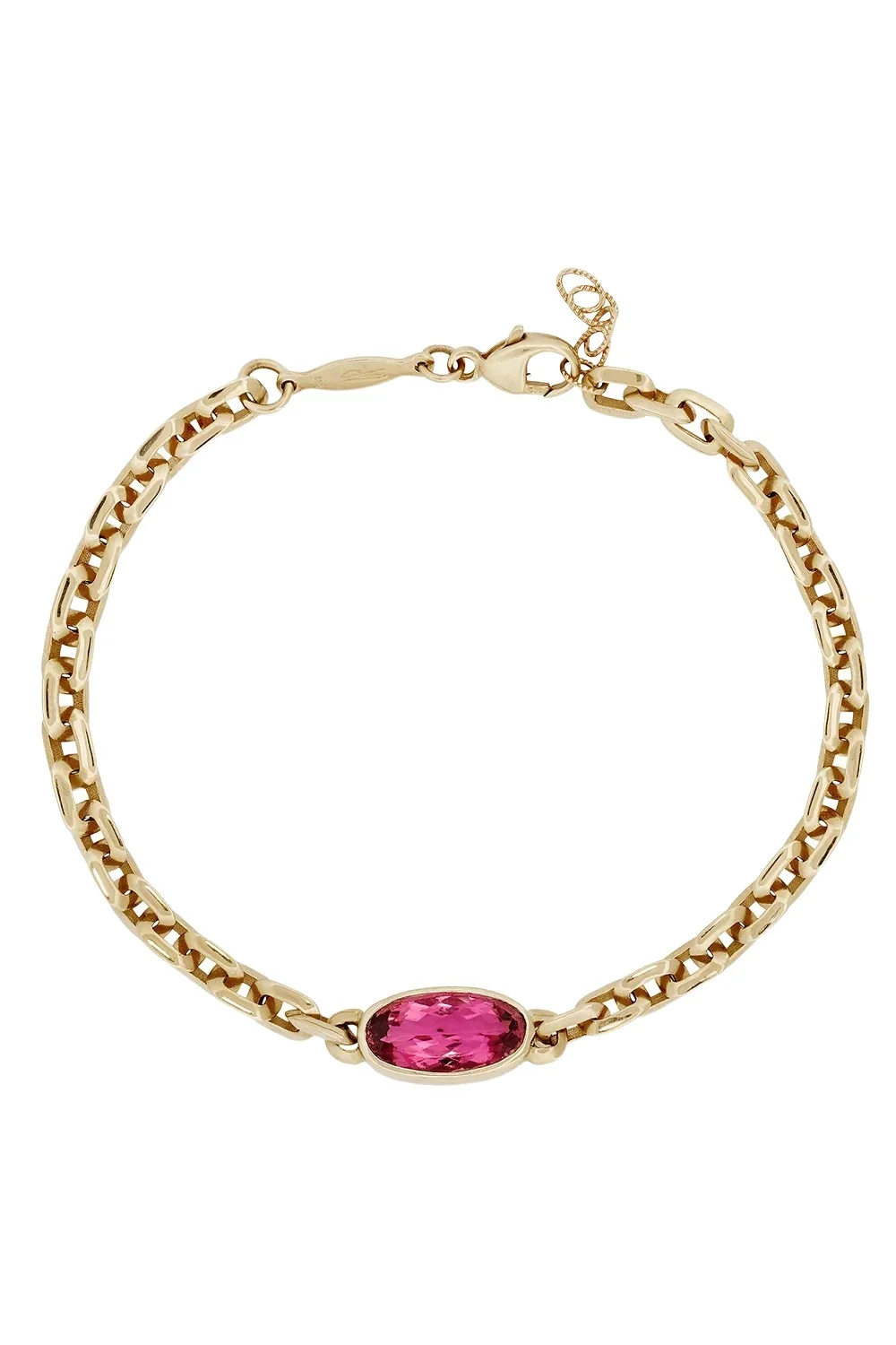 Oval Pink Tourmaline Bracelet Oval Pink Tourmaline Bracelet