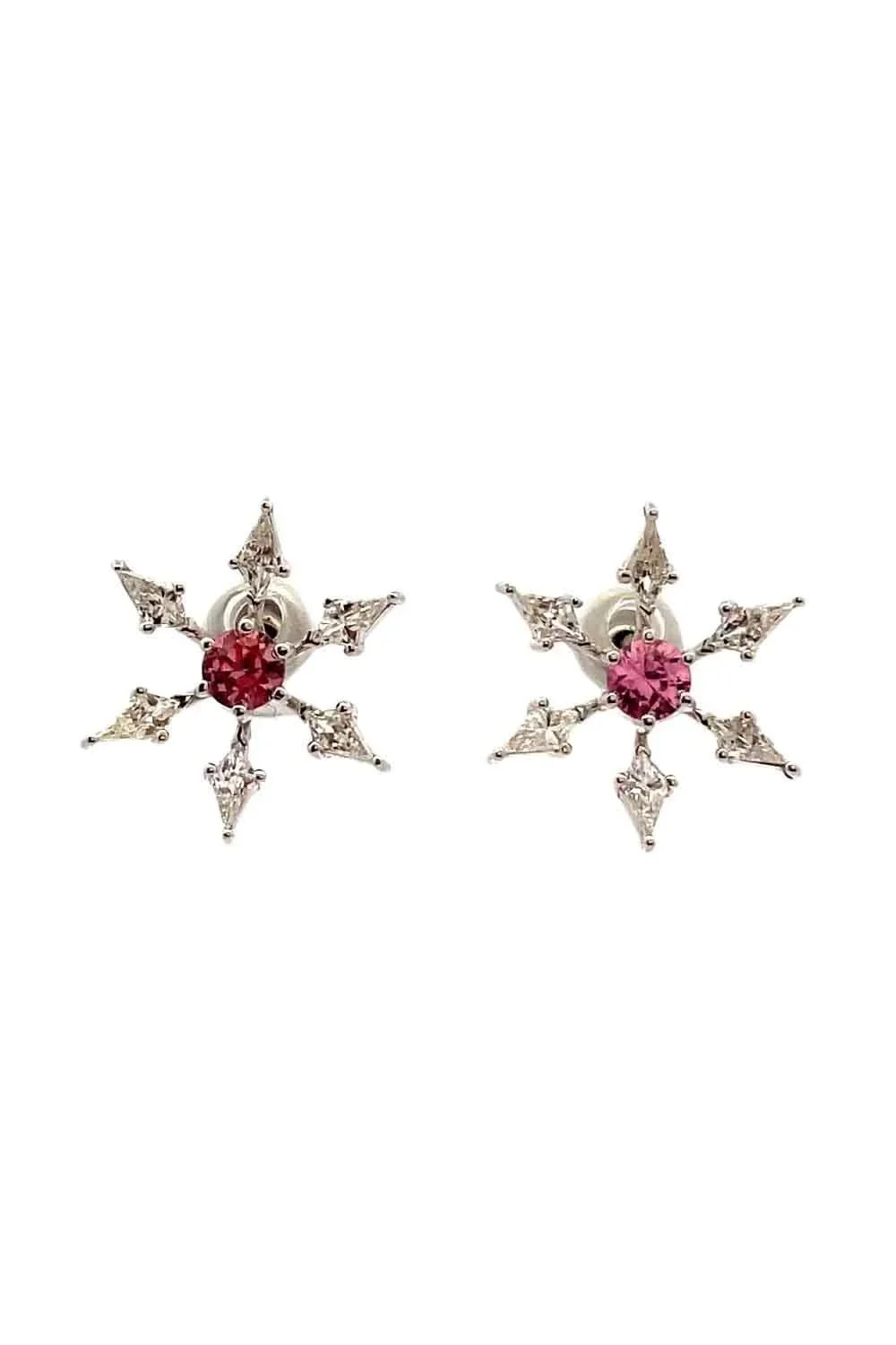 ARUNASHI Padaparascha Diamond Kite Star Earrings