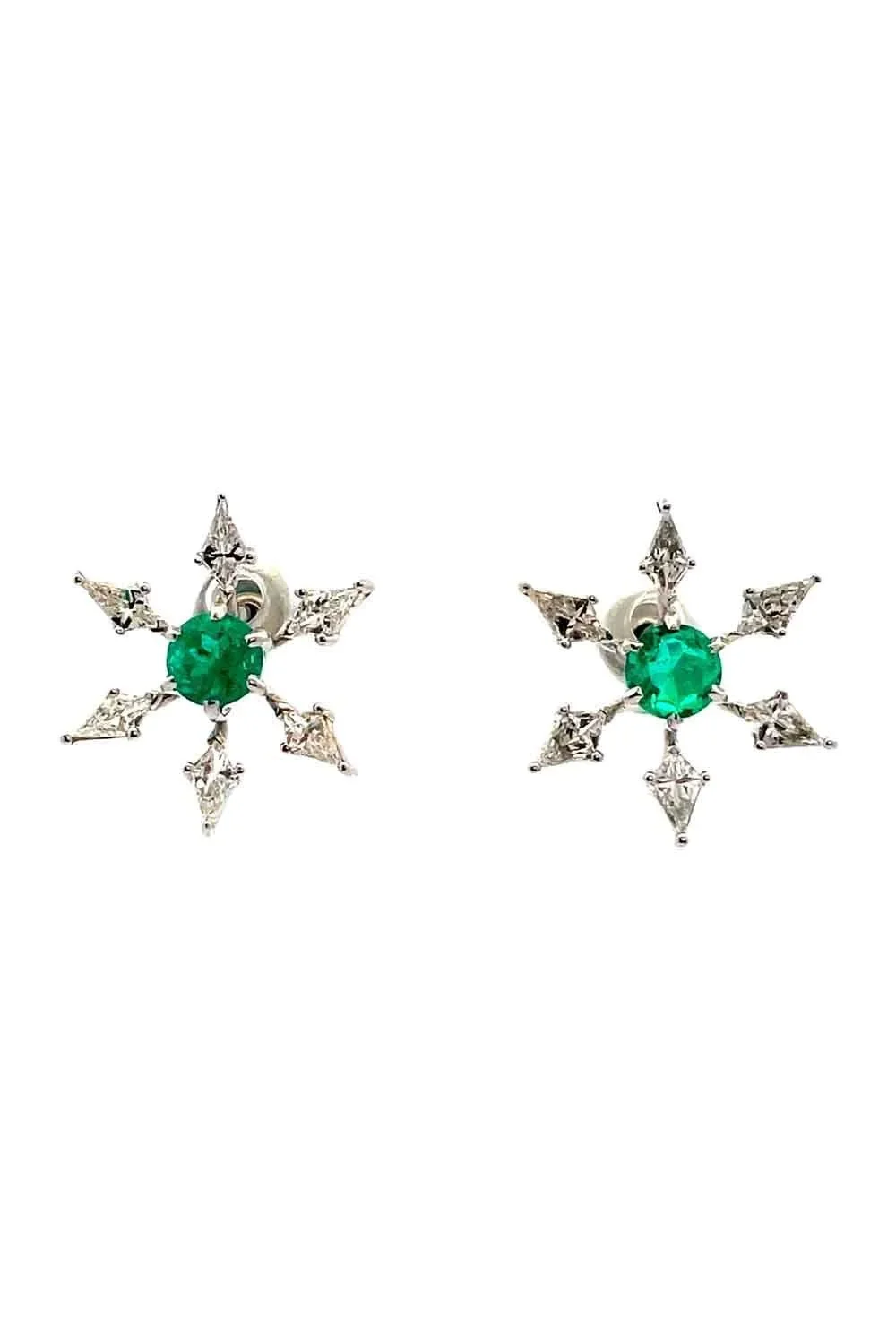 ARUNASHI Paraiba Brazil Diamond Kite Stars Earrings