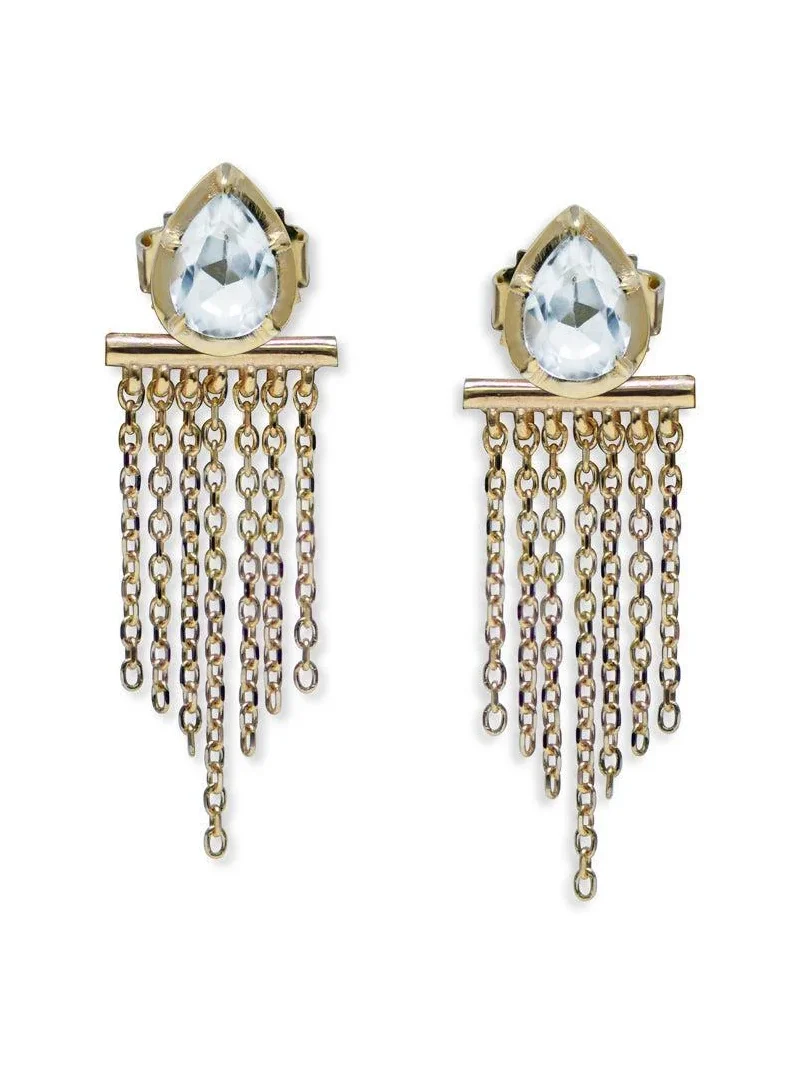 Pear Fringe Mélia Stud Earrings Pear Fringe Mélia Stud Earrings