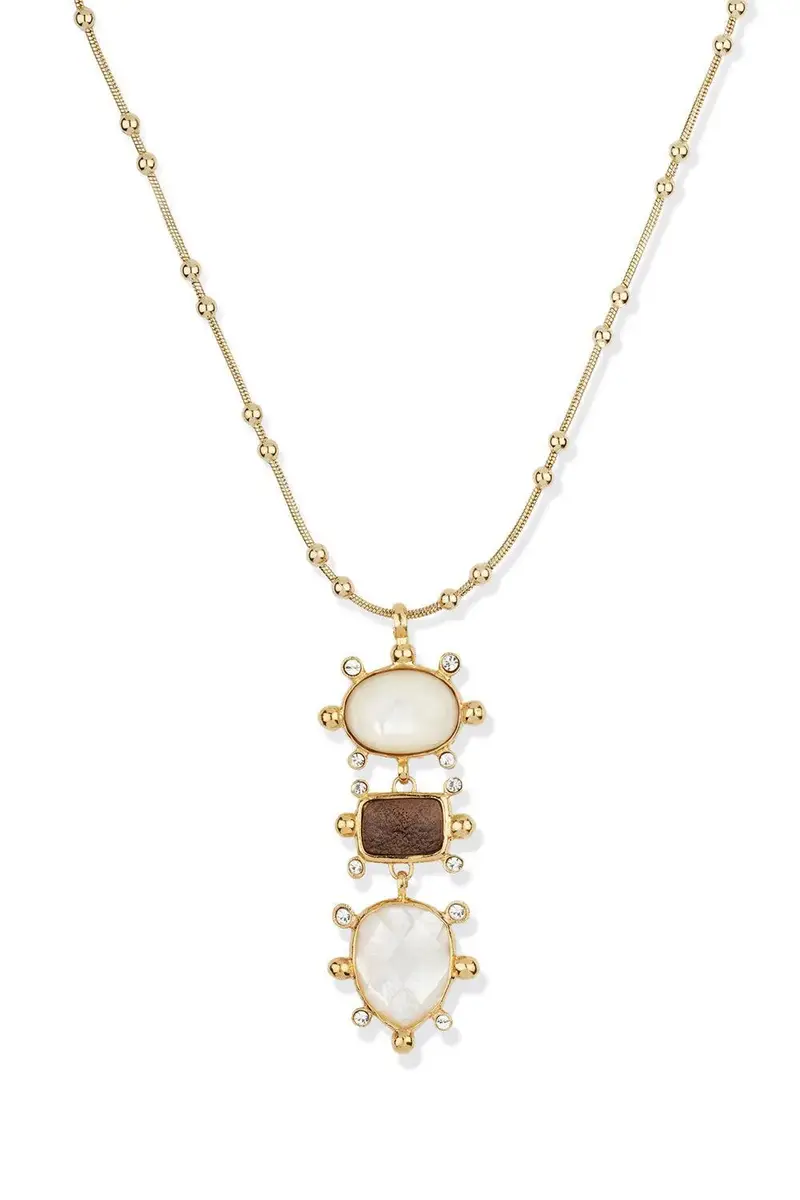Gas Bijoux Pearl Tiki Three Row Necklace | Image 1 Gas Bijoux Pearl Tiki Three Row Necklace | Image 1