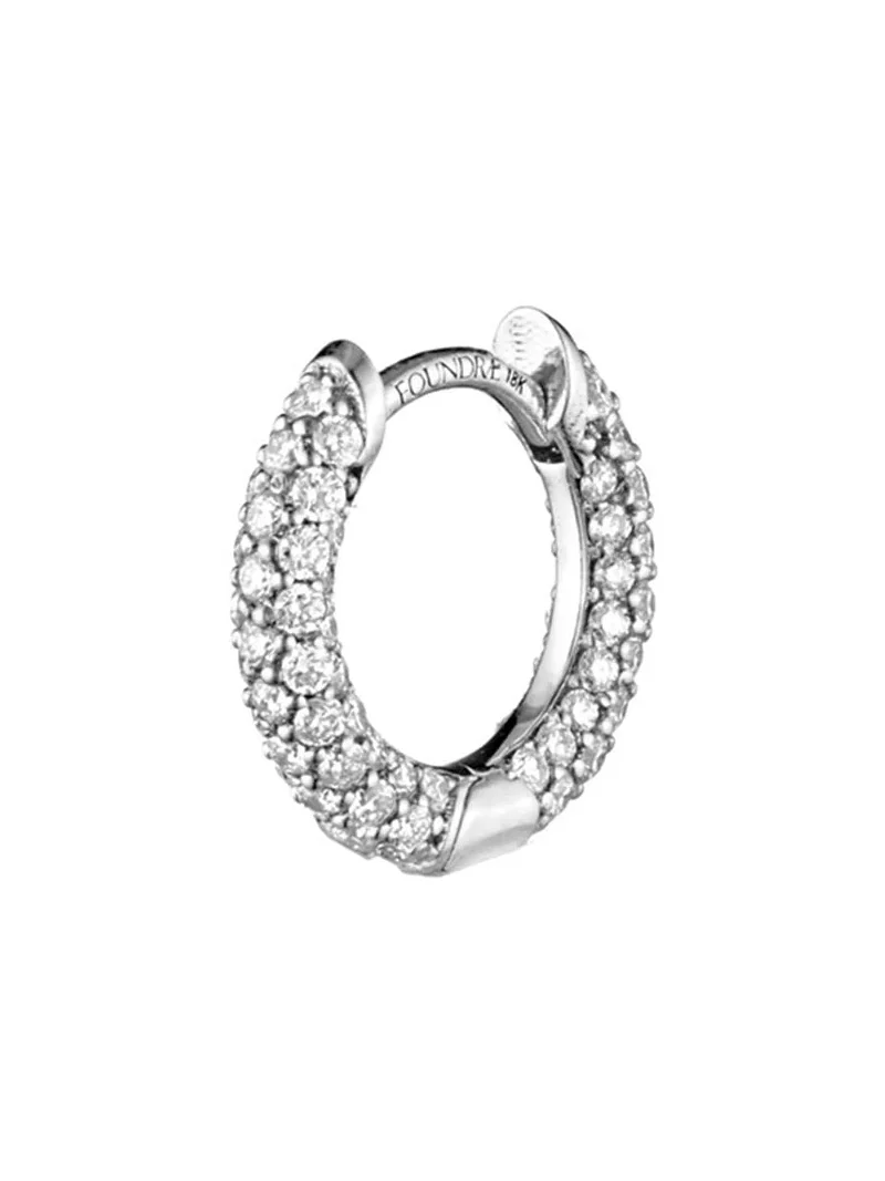 Petite Pave Chubby Hoop Earring