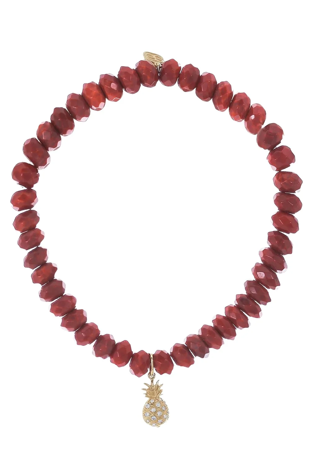 Sydney Evan Pineapple Bamboo Coral Charm Bracelet