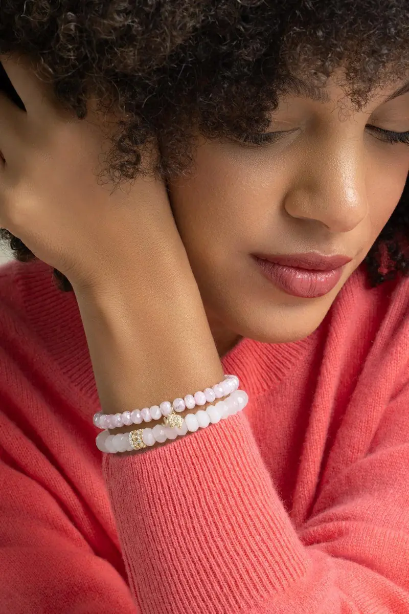 Sydney Evan Pink Grapolite Elephant Charm Bracelet | Thumbnail 3