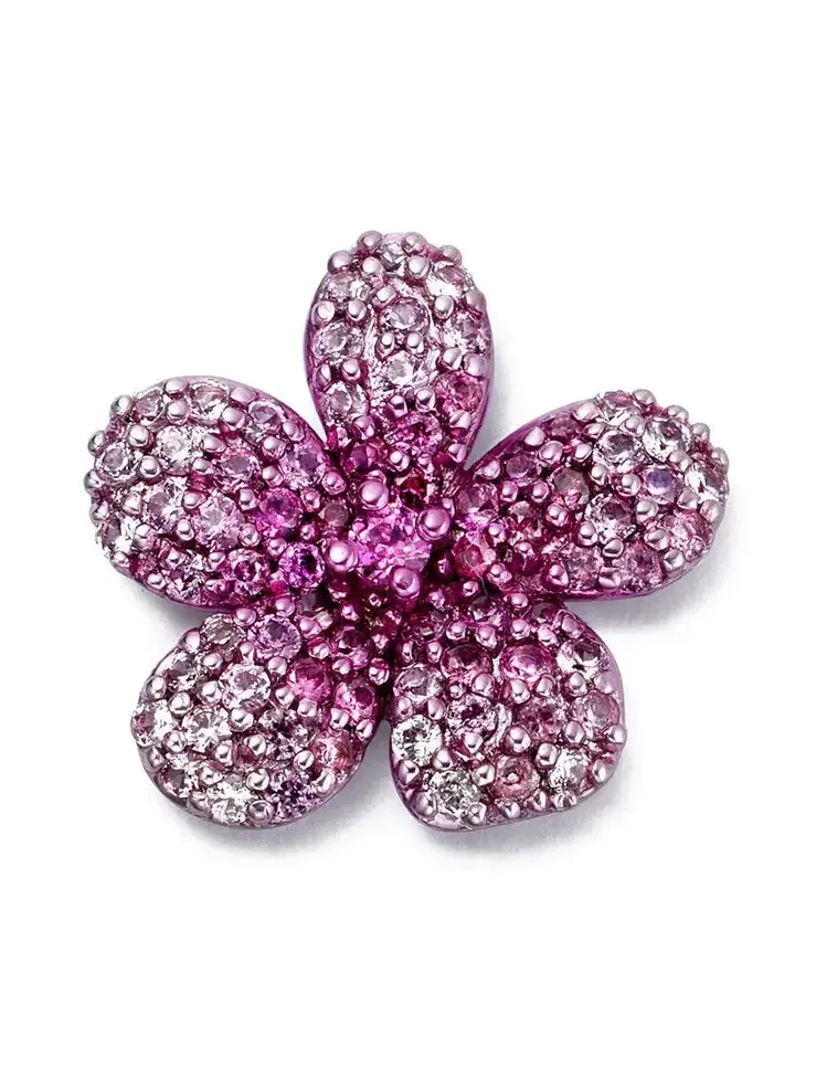 Pink Sapphire Blooming Blossom Charm Pink Sapphire Blooming Blossom Charm