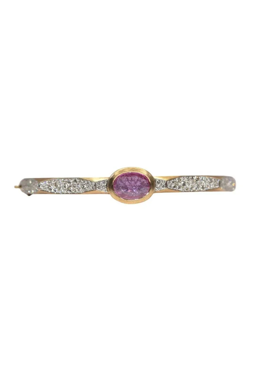 Pink Sapphire Enigma Single Bangle Bracelet Pink Sapphire Enigma Single Bangle Bracelet