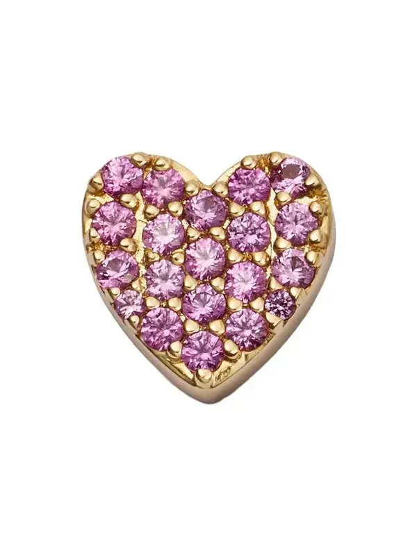 Pink Sapphire Heart Charm Pink Sapphire Heart Charm