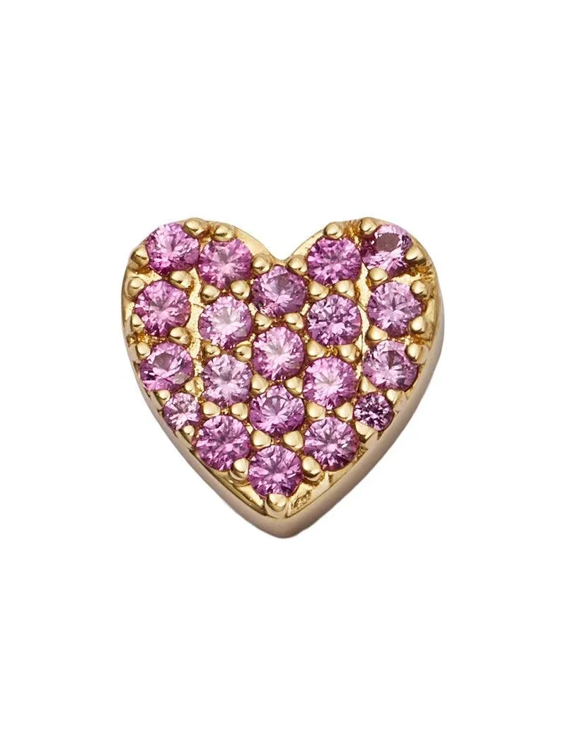 Pink Sapphire Heart Charm Pink Sapphire Heart Charm