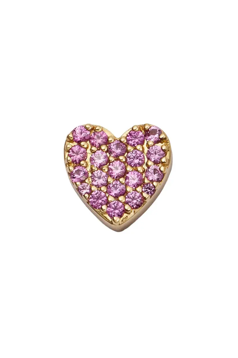 LOQUET Pink Sapphire Heart Charm | Image 1 LOQUET Pink Sapphire Heart Charm | Image 1