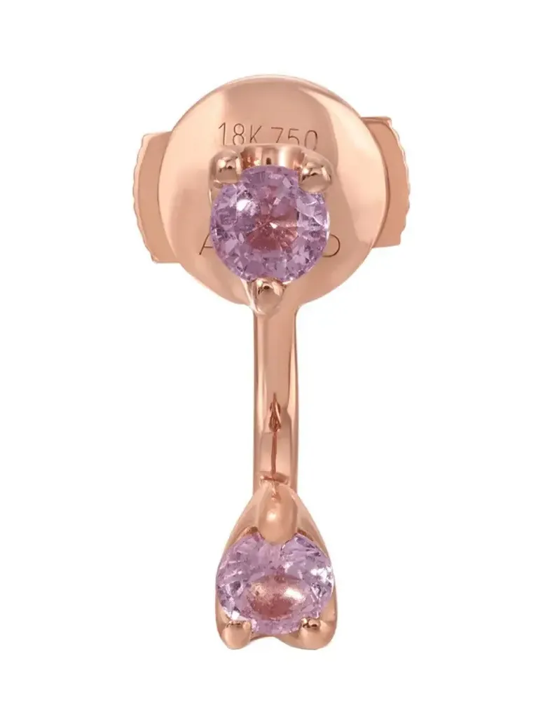 Pink Sapphire Orbit Earring