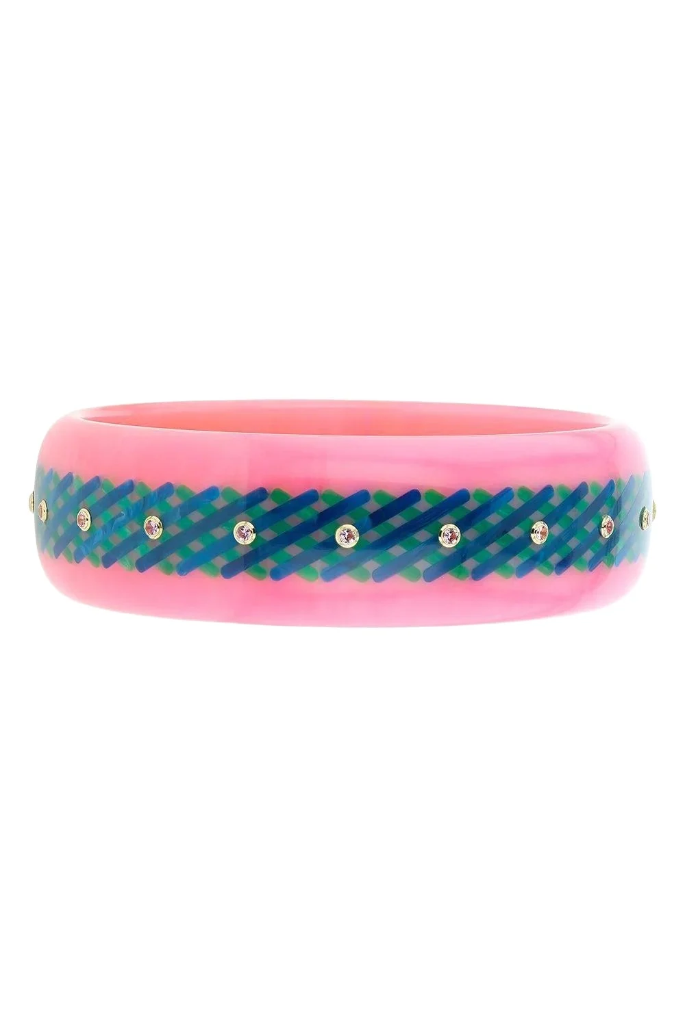 MARK DAVIS Pink Sapphire Pink Bakelite Bangle