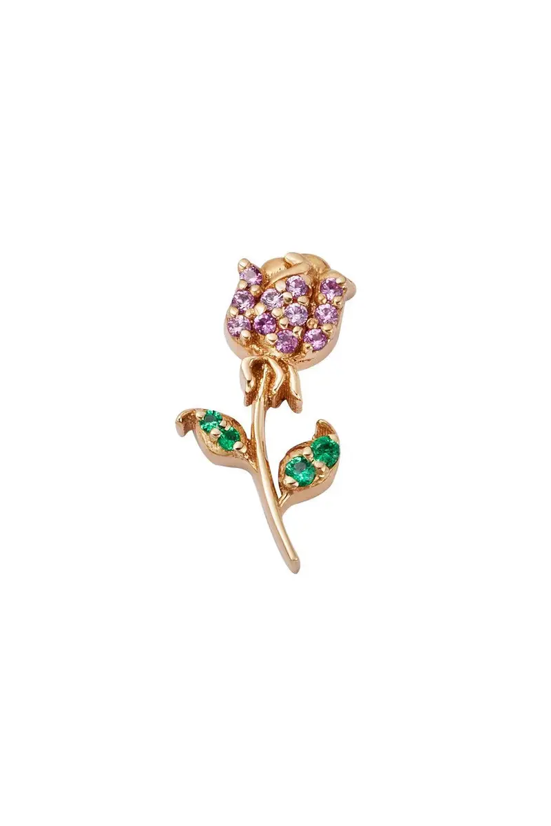 LOQUET Pink Sapphire Rose Charm | Image 1 LOQUET Pink Sapphire Rose Charm | Image 1