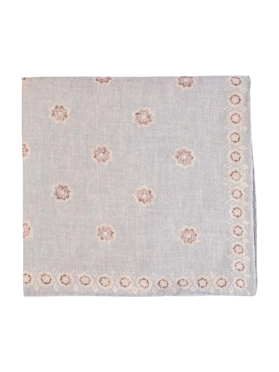 Pocket Square - Grey Maroon Floral Pocket Square - Grey Maroon Floral