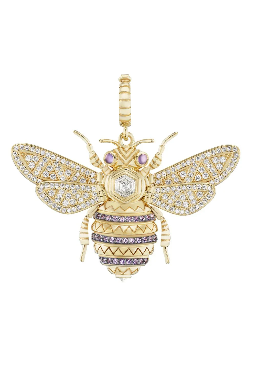 Harwell Godfrey Purple Honey Bee Pendant